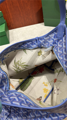 Goyard Bohème Hobo Bag Goyardine Canvas & Chevroches Calfskin Iris