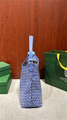 Goyard Bohème Hobo Bag Goyardine Canvas & Chevroches Calfskin Iris