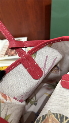 Goyard Anjou Mini Bag Chevroches Calfskin & Goyardine Canvas Fuchsia