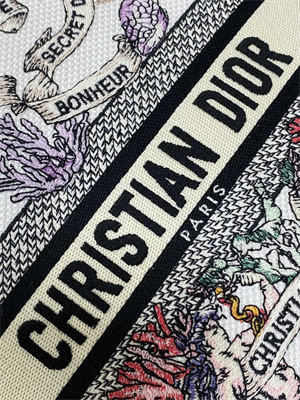 CD Medium Lady D-Lite Bag  Embroidery White