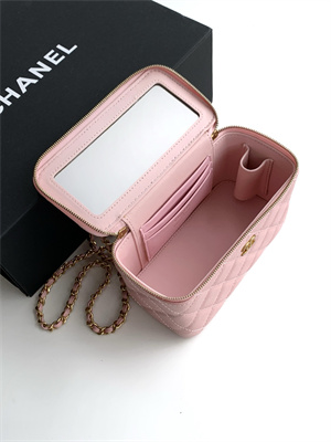 Chanel Vanity with chain Grained Calfskin& Gold-Tone Metal Pink AP4799