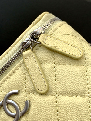 Chanel Vanity Case Grained Calfskin& Silver-Tone Metal Yellow AP3940
