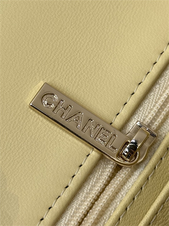 Chanel Mini Classic Flap Bag Lambskin Gold Tone Metal Yellow Color 01116 TOP