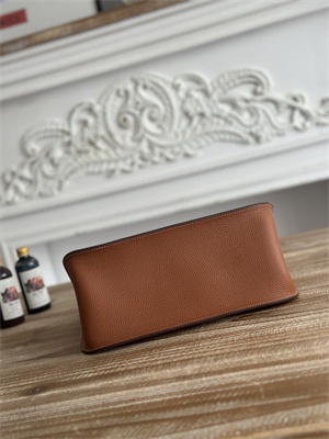 Hermes Jypsiere Togo Leather Silver Tone Metal Gold Color HS