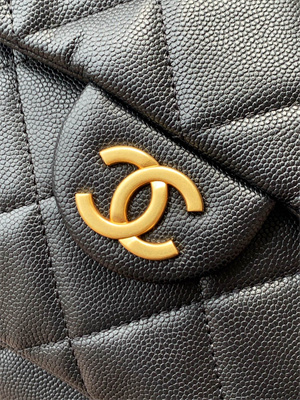 Chanel Backpack Grained Calfskin Gold Tone Metal Black AS5793