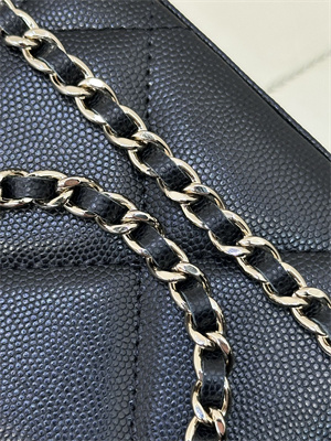 Chanel Long Vanity With Chain Grained Calfskin & Gold-Tone Metal Black AP4933 TOP