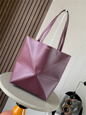 Loewe Medium Puzzle Fold Tote In Shinny Calfskin