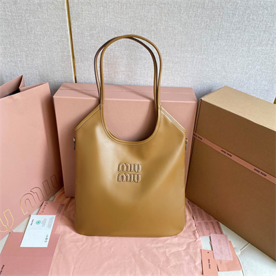 MiuMiu Ivy Leather Bag Cognac Color
