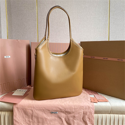 MiuMiu Ivy Leather Bag Cognac Color