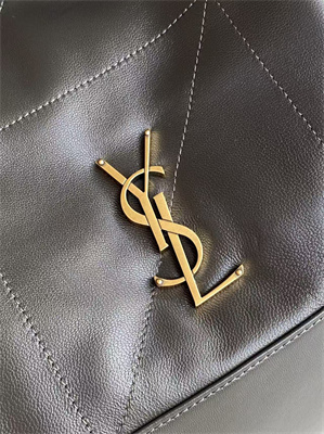 Y.S.L Jamie Shopping Bag In Lambskin Grey Color